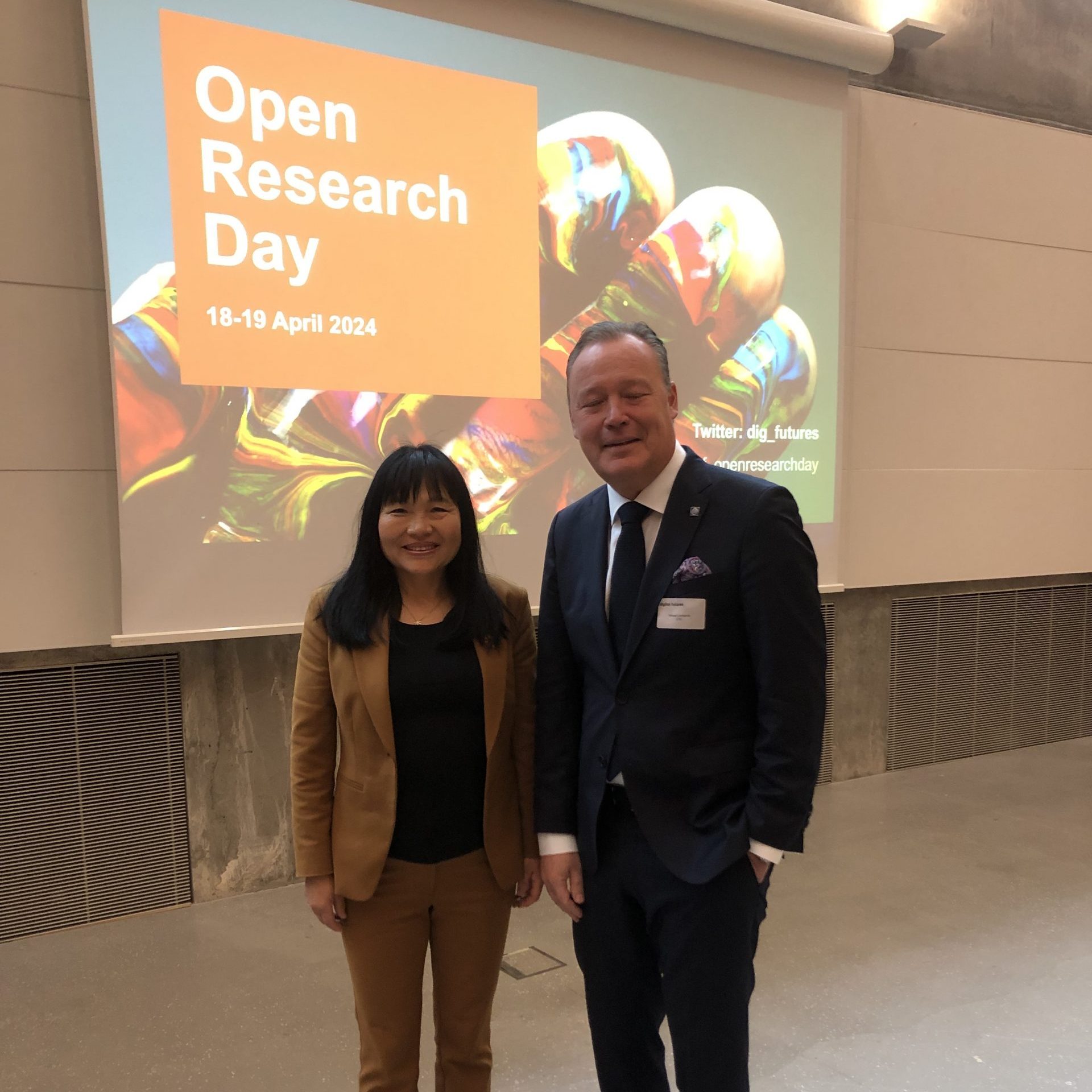 picture of a woman and a man . Yifang Ban and Mikael Lindström