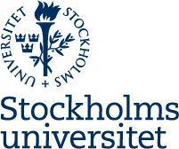 Logo of Stockholm University featuring a blue torch and laurels with three crowns, surrounded by the text “Stockholms universitet” in Swedish, highlighting its connection to Digital Futures, with the words repeated below in bold blue letters.