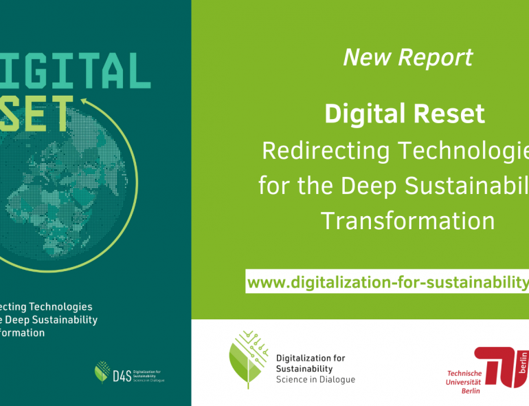 Launch of the report Digital Reset – Redirecting Technologies for the Deep Sustainability Transformation
