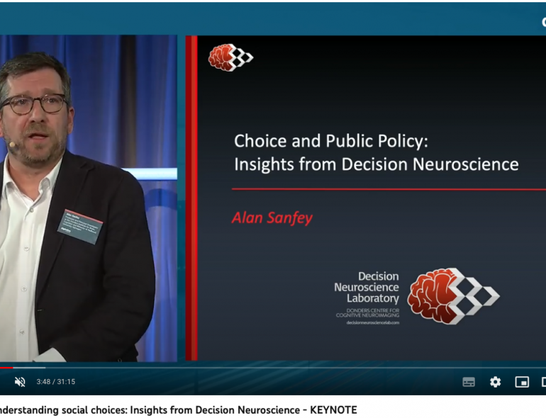 Understanding social choices: Insights from Decision Neuroscience – watch the talk on Youtube